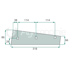 Contre Couteau 318 Mm Pour Presses A Balles John Deere E17777 Adaptable Agriconomie